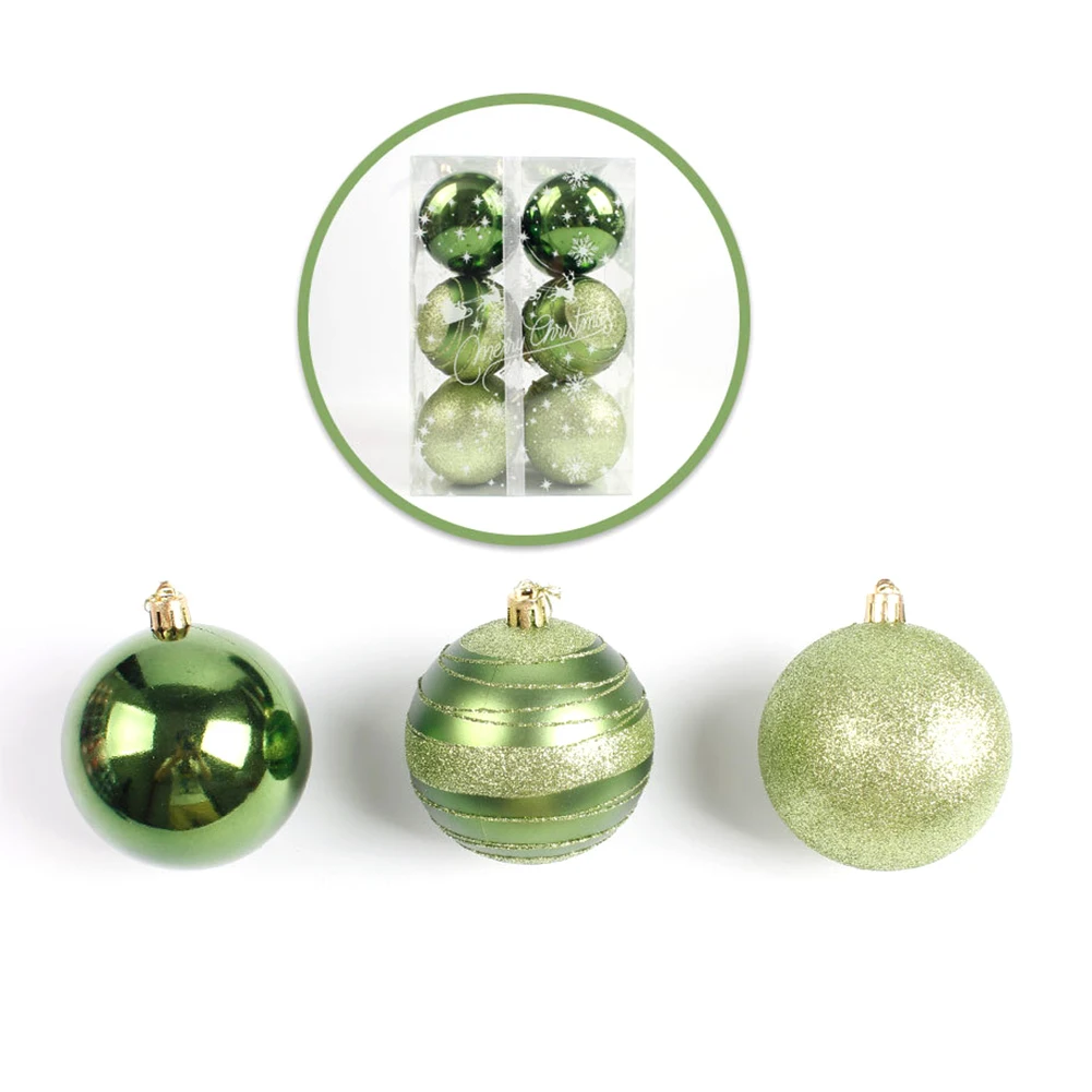 12Pcs 6cm Christmas Tree Ball Baubles Christmas Party Ornament For Festival Party Supplies Home Decoration Gifts 5 Colors