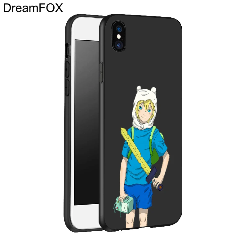 DREAMFOX L501 Adventure Time Black Soft TPU Silicone Case Cover For Apple iPhone 11 Pro XR XS Max X 8 7 6 6S Plus 5 5S 5G SE |