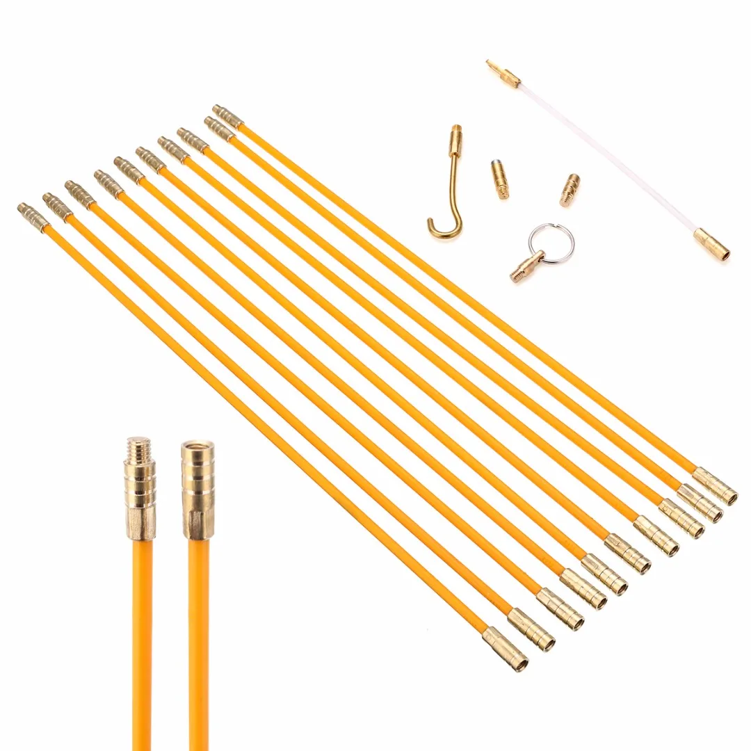 Fiberglass Pulling Rod Mayitr Cable Access Kit Installation Electricians Pull Rods Wire Fish Tape Cable