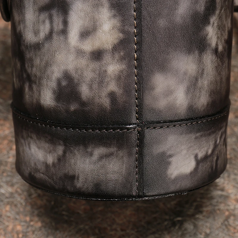 Кожаные ручные сумки ручной работы женская сумка мешок через плечо винтажная