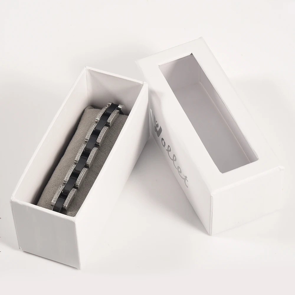 Wollet ювелирные изделия черный белый керамический твердый германиевый браслет для