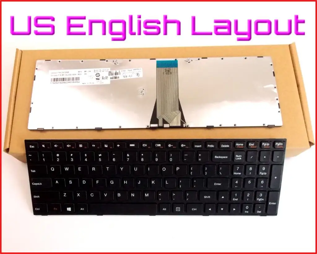 

New Keyboard US English Version for LENOVO Flex 2-15 Flex 2-15D 20405 20377 25214725 25214780 T6G1-US Laptop with Frame