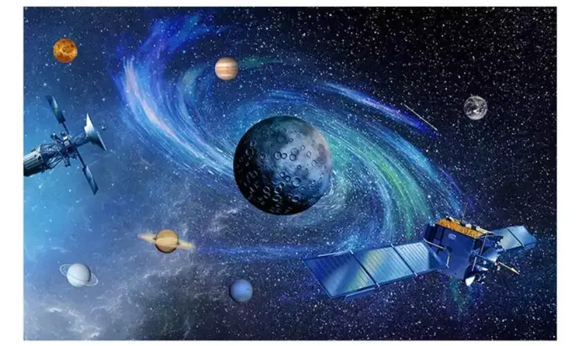 3d обои на заказ фотообои Вселенная Галактика земля planetstarry небо полный дом