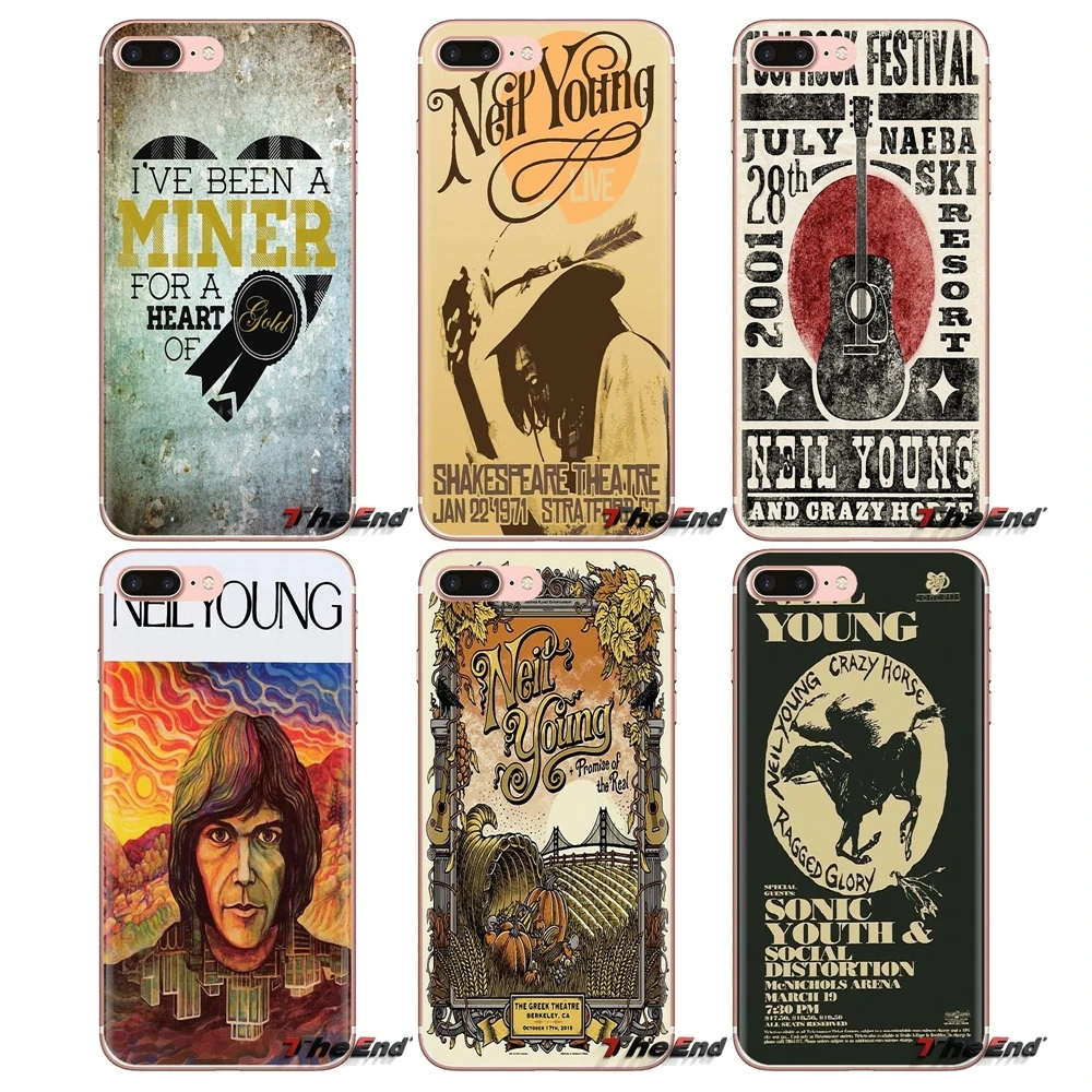 For Huawei G7 G8 P7 P8 P9 P10 P20 P30 Lite Mini Pro P Smart Plus 2017 2018 2019 Neil Young Music Art Transparent TPU Case Covers |