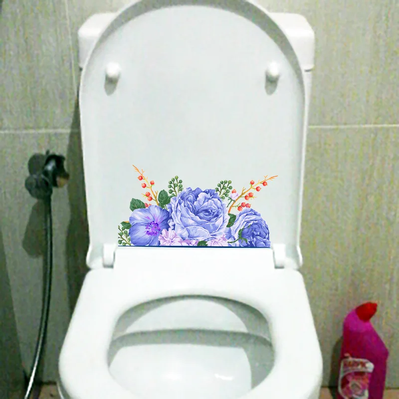 Классические синие настенные наклейки YOJA 22 7x11 7 см в виде букета креативные