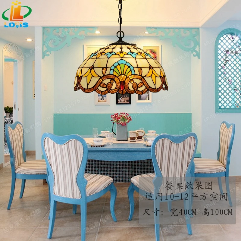 16 дюймовые британские западные ресторанные люстры the Tiffanylamp стеклянные кафе