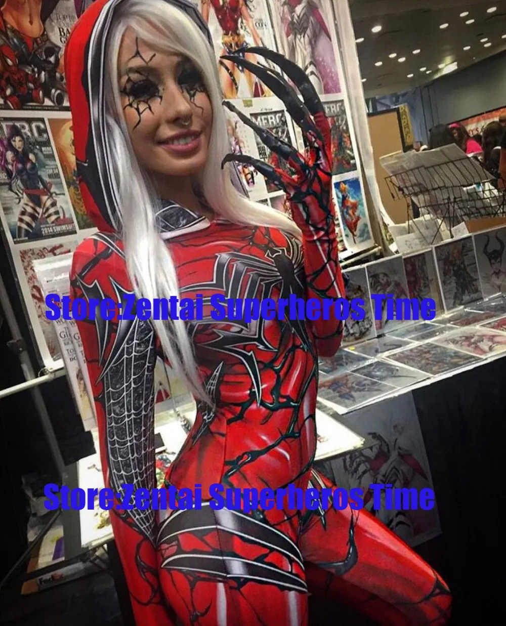 Костюм с принтом Гвен паука костюм Человека для бойни без линз|spiderman suit|costume