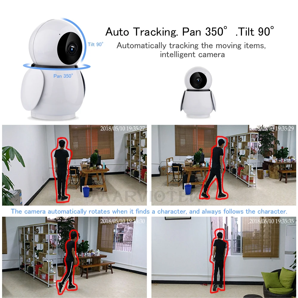 720P беспроводная IP камера WiFi Пингвин-образная ночного видения CCTV wifi 1080P