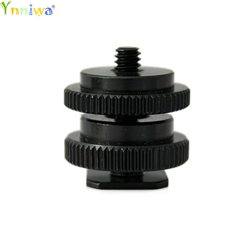 

1/4 and 3/8 Tripod Mount Screw with Double Layer to Flash Hot Shoe Adapter Holder Photo Studio Accessories