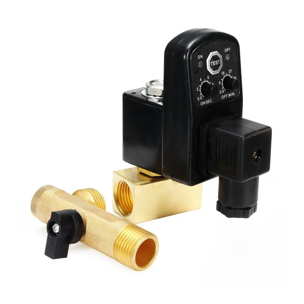 110 V 1/2 &quotдренажный клапан электронный сливной с таймером электромагнитным