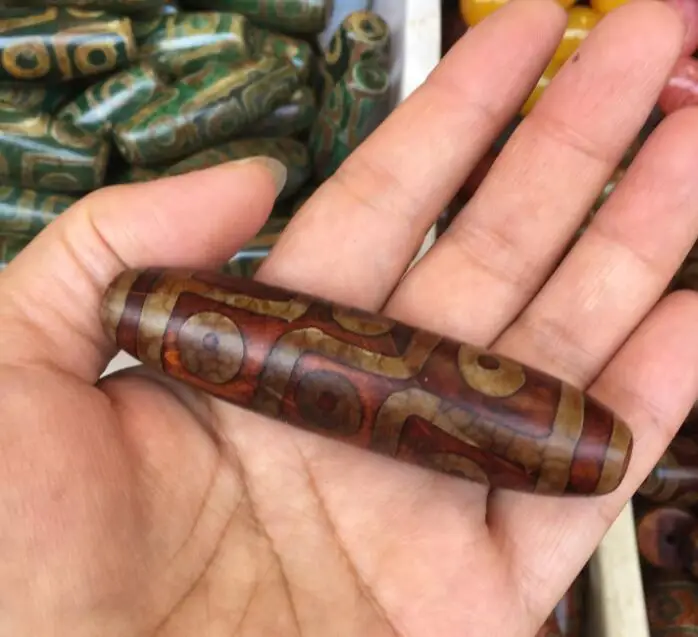 Free shipping tibetan prayer worry dzi bead old stone eye amulet gzi antique tibet | Beads