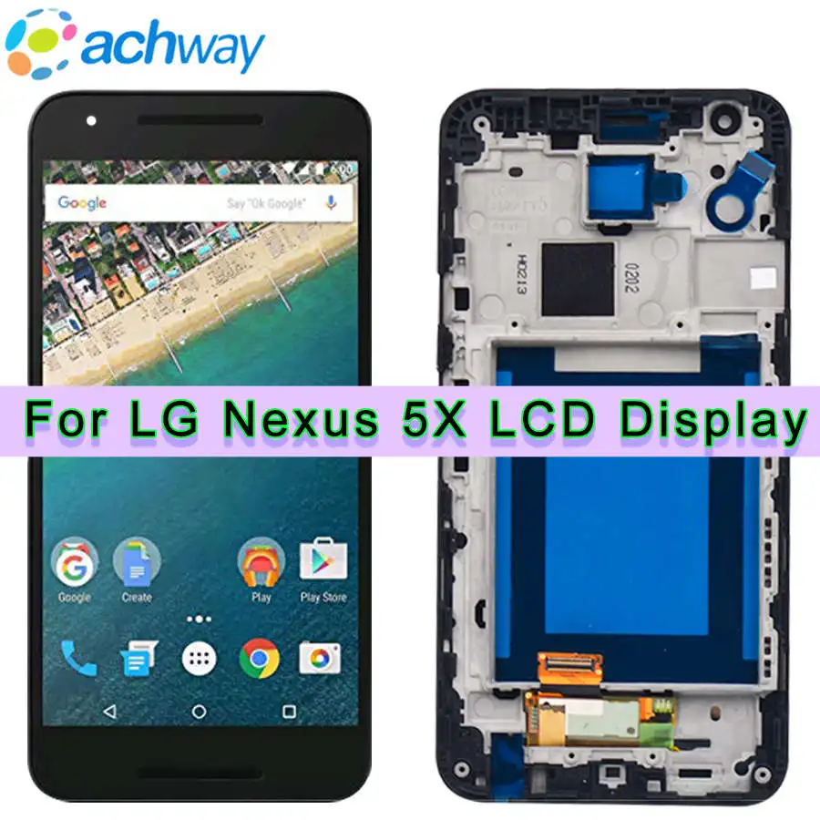 Для LG Google Nexus 5X Полный ЖК дисплей + сенсорный дигитайзер Сенсорное Стекло в сборе