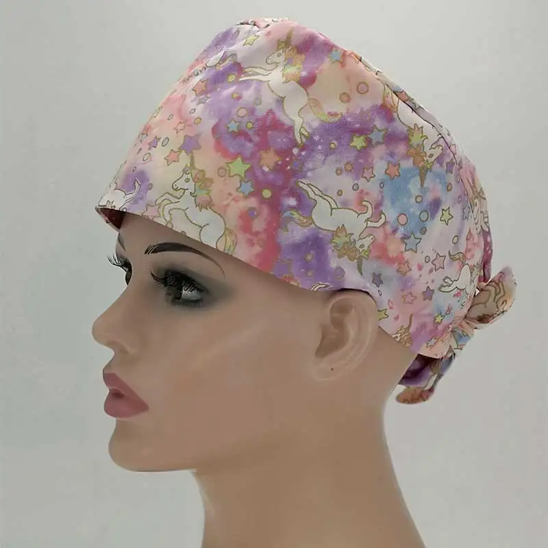 Розовый Surgical Cap for Women and Men Operating room hat doctors nurses surgery caps/hat Veterinary pet puppy hat - Цвет: Розовый