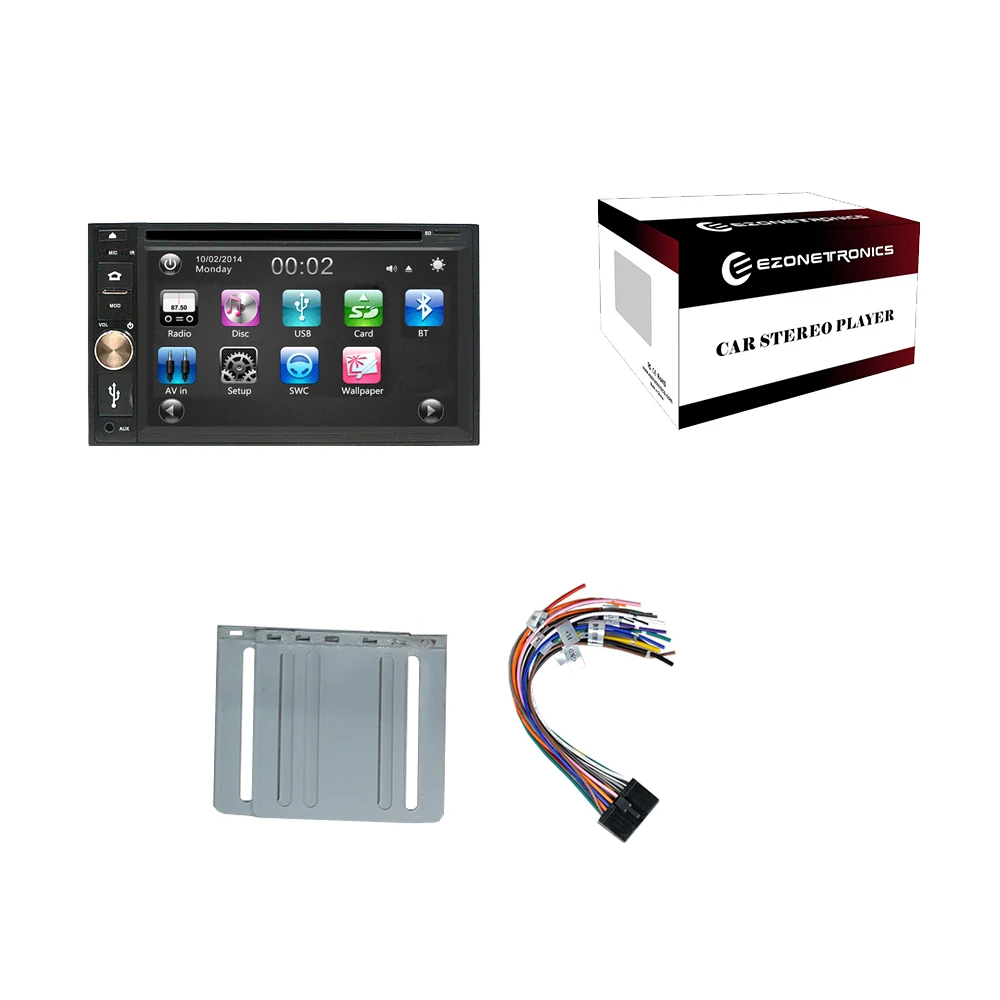 Автомобильный DVD-плеер 2DIn универсальный проигрыватель на рулевое колесо MP3 WMA