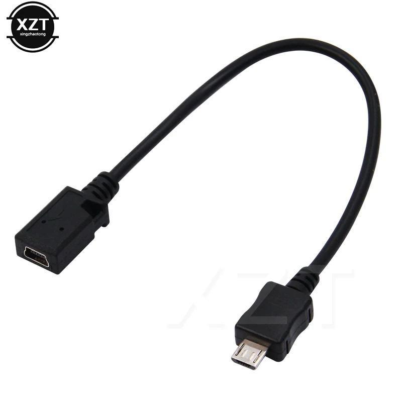 0 1 м 10 см мини USB разъем мама к Micro папа кабель адаптера для телефонов MP3