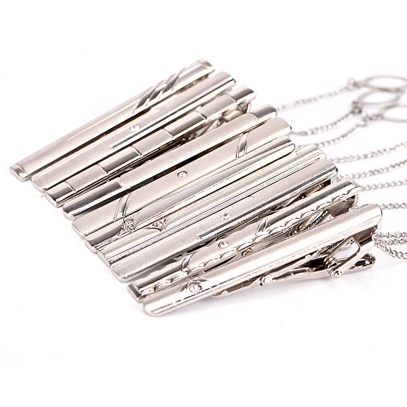 Нержавеющая сталь мужская шея 6 см Зажимы для галстука застежка серебро хром