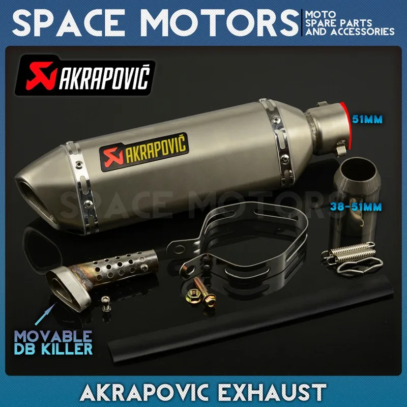 Изменение настройки Akrapovic Выхлопных Труб Глушитель для мотоцикла CBR CBR600 CBR1000 CB400 CB600 990 ГЕРЦОГ ER6N ER6R YZF600 TTR