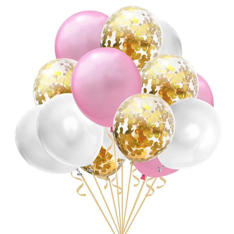 Черный и золотой воздушный шар 15 шт./компл./комплект день рождения свадьба Декор