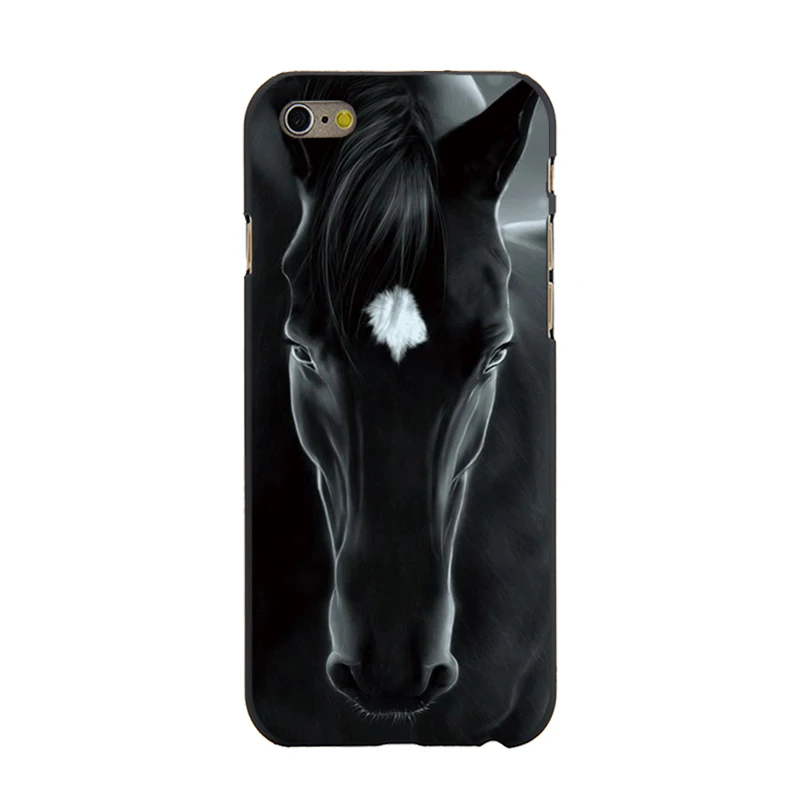 Чехол для iPhone 6 с изображением лошади высококачественный черный классический