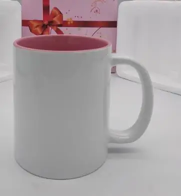 Цвет внутри керамическая чашка DIY Фото керамическая кружка DIY фото Персонализированное изображение подарок на год мазвэй ежедневный магазин - Цвет: pink inside