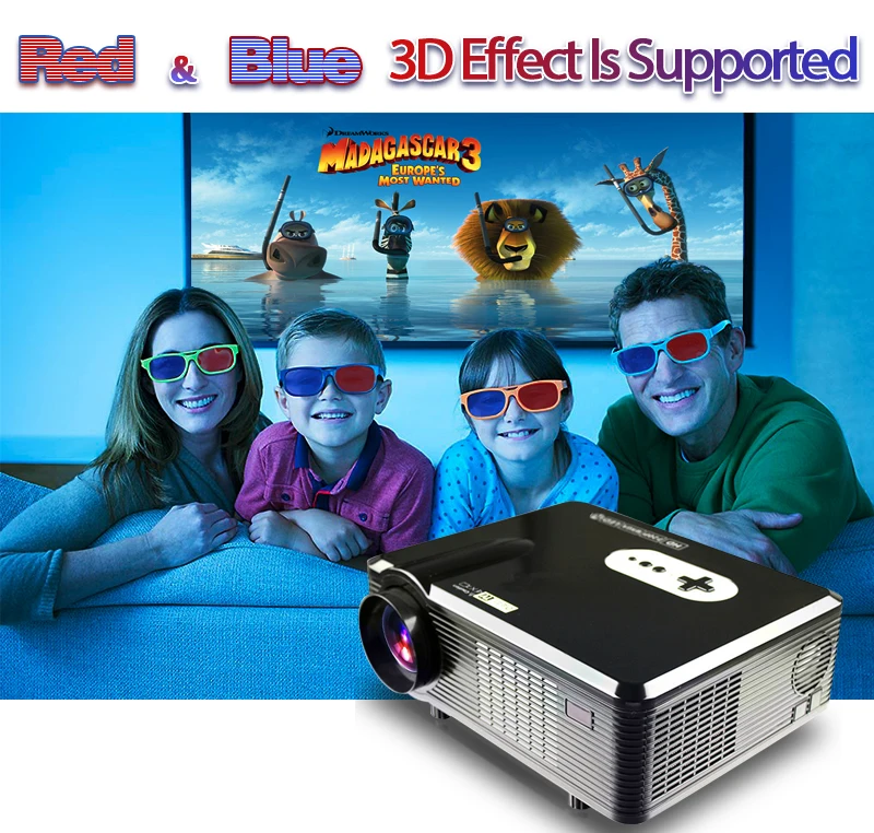 Светодиодный проектор Excelvan CL720 CL720D 3000 люменов 1280x800 HD ЖК ТВ интерфейс для