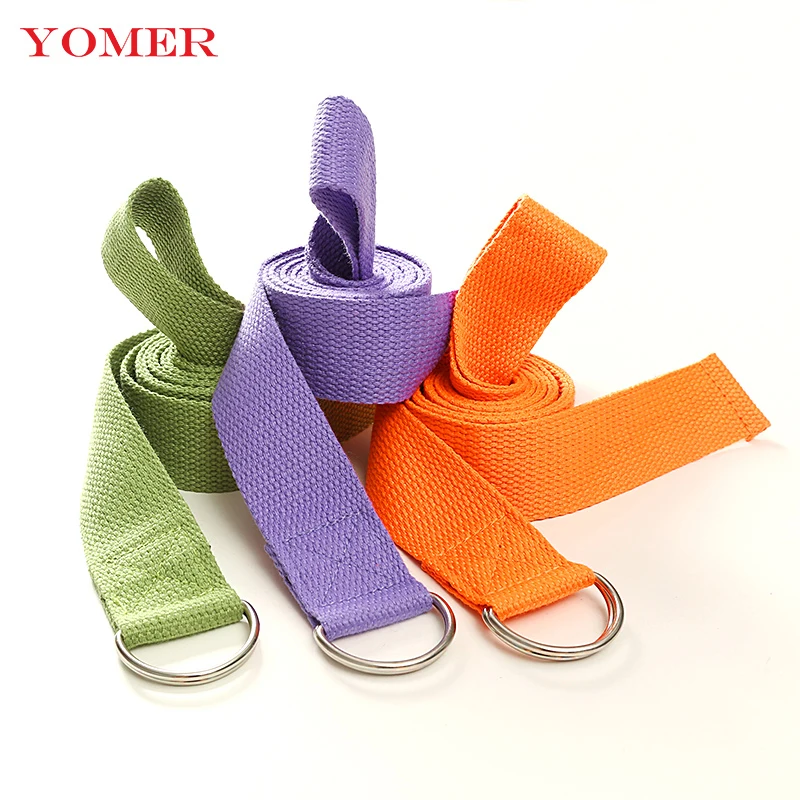 Женский эластичный ремень для йоги разных цветов пояс с D-образным кольцом