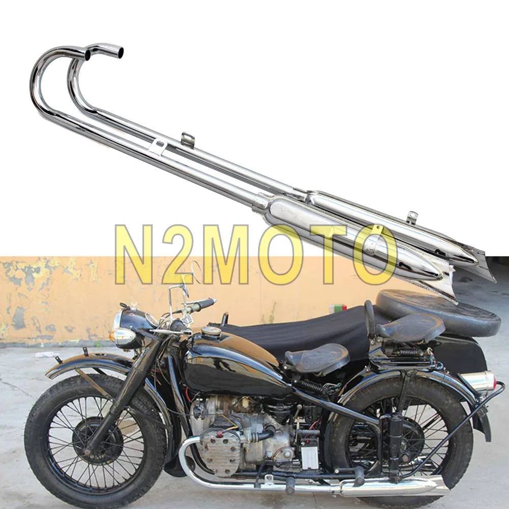 Мотоциклетный хром передний и задний выхлопной глушитель 750cc трубы 24/32 HP деталь