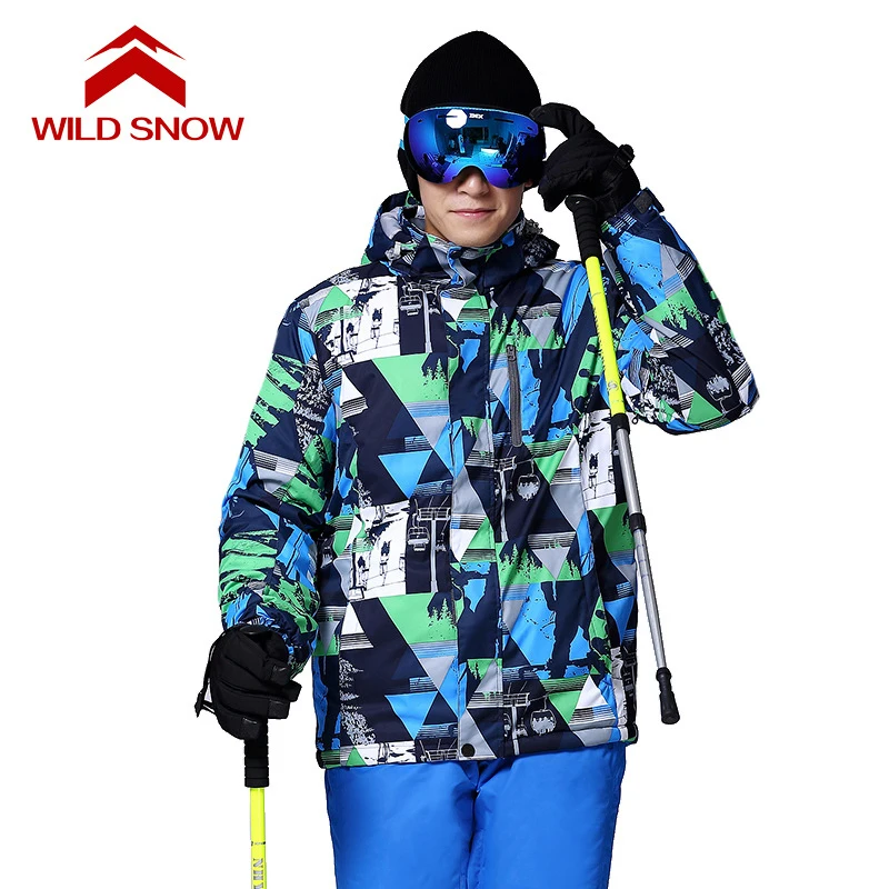 WILD SNOW 2017 новые зимние лыжные куртки костюм для мужчин теплая водонепроницаемая