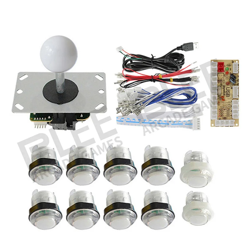 Arcade Joystick DIY Kit Zero Delay USB Encoder To PC Arcade Sanwa Joystick LED Push Buttons For Arcade Mame PC PS3 Android