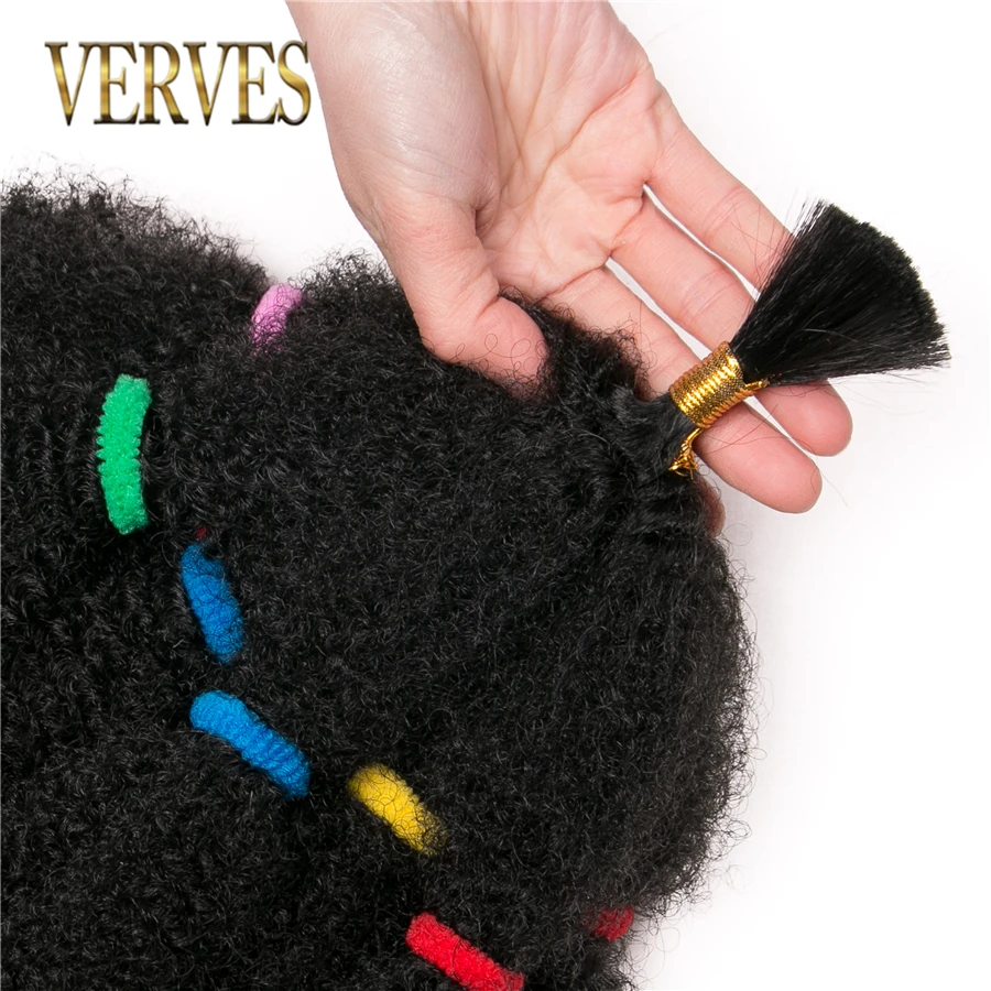 VERVES Culry Crochet Braids Synthetic Hair Extensions 12 inch,Natural Black Ombre Braiding Hair Afro Kinky Bulk Braids Bundle