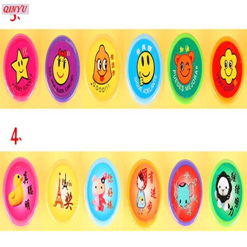 3 шт./лот круглый Детский мультфильм печать игрушечные печати подарки