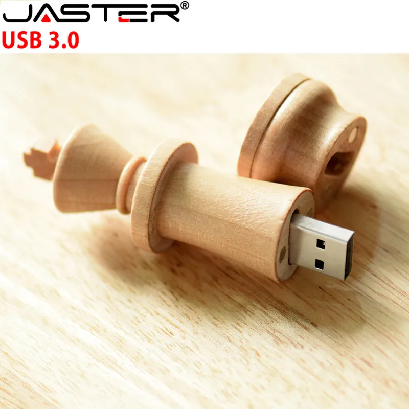 JASTER USB 3,0 деревянный международный шахматный USB флеш-накопитель 4 ГБ 16 ГБ 32 ГБ 64 ГБ логотип клиента свадебный подарок