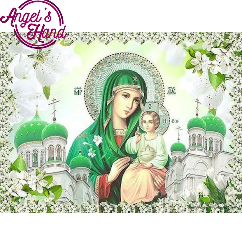Алмазная живопись сделай сам с изображением леди Иисуса 3D Мозаика картина на