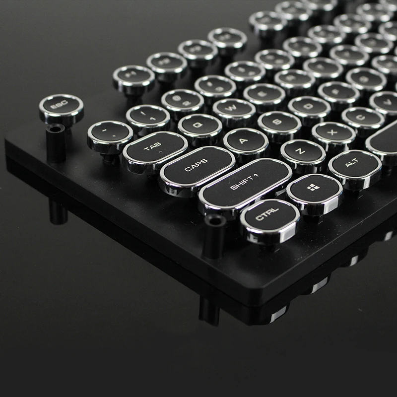 diy key cap retro steam punk typewriter mechanical keyboard keycap 104 87 standard keys for gaming gamer keyboard key cap free global shipping