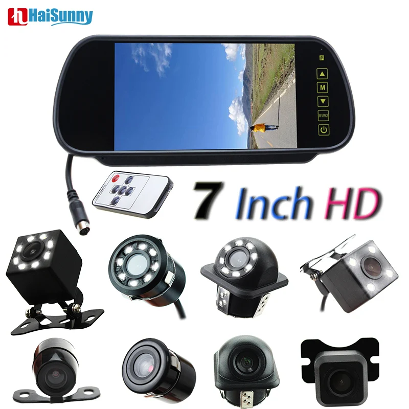 Зеркало заднего вида с сенсорным ЖК экраном 7 дюймов светодиодный дисплей ночным