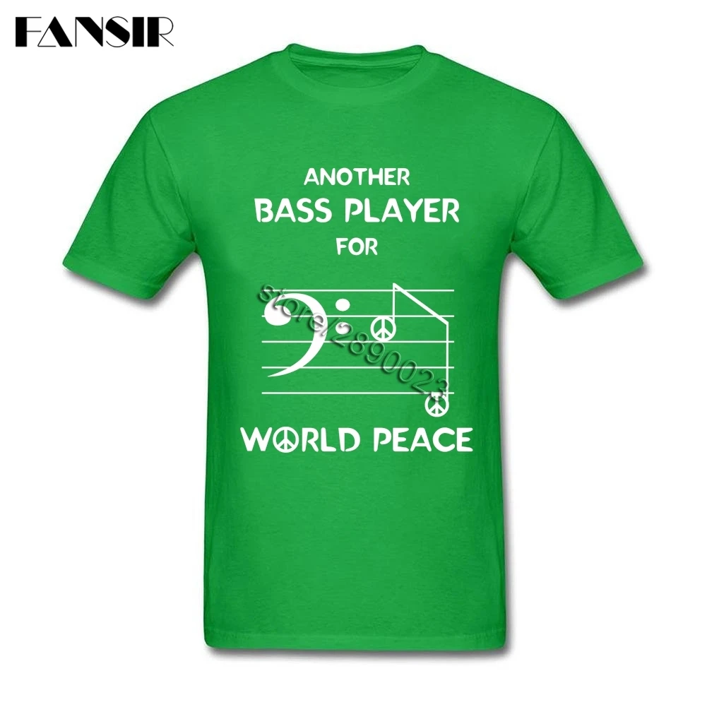 Отлично подходит для мужчин футболки бас-гитара басовый музыкальных нот