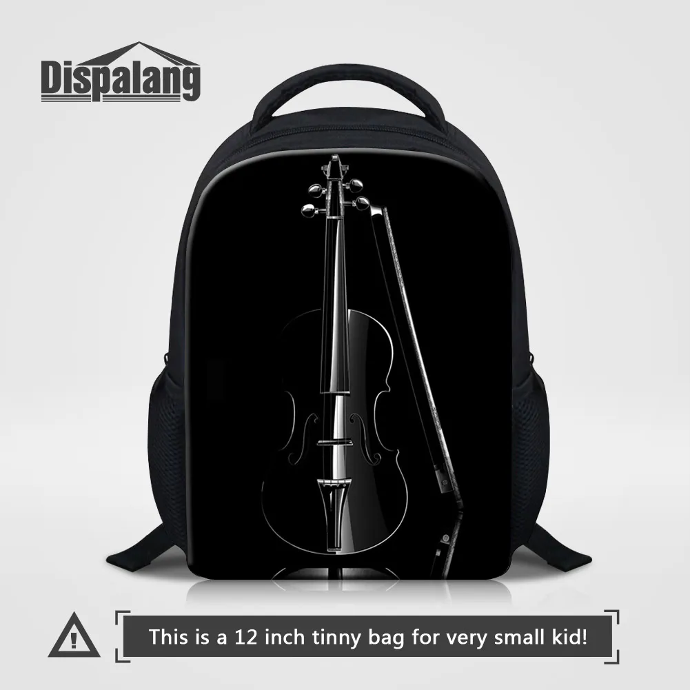 

Рюкзак Dispalang, классический, черный, с принтом скрипки, подарок для детей, музыка, для дошкольников, школьные сумки, милые детские книжные сумк...