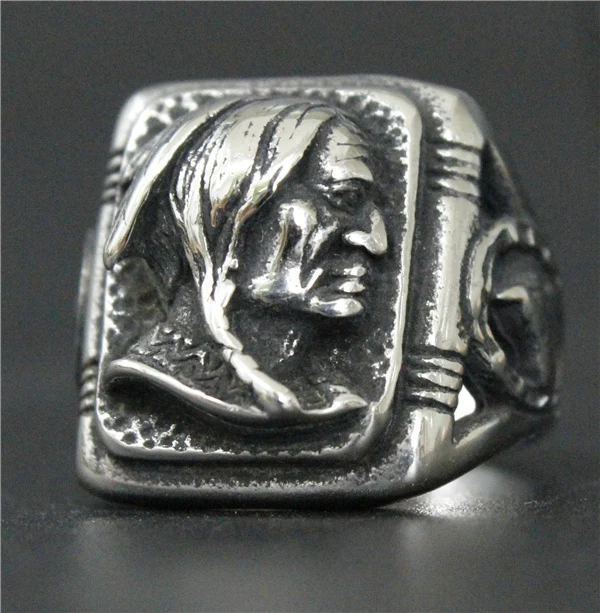 Прямая поставка Размер 7 ~ 13 индийское байкерское кольцо ювелирные изделия из