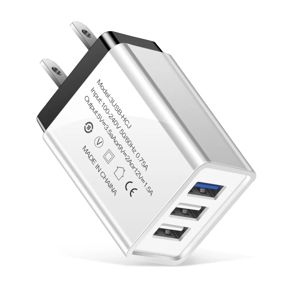 Black US Plug Suhach 3 Порты и разъёмы USB Зарядное устройство Путешествие адаптер 5В 3.1A стены Портативный штепсельная вилка европейского стандарта Зарядное устройство мобильного телефона Зарядное устройство для iPhone samsung Xiaomi - Тип штекера: Black US Plug