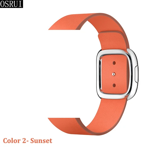 2- Sunset 42 мм 38 мм Современная Пряжка для apple watch ремешок correa 44 мм 40 мм iwatch ремешок 4 3 2 1 кожаный браслет аксессуары для apple watch - Цвет ремешка: 2- Sunset