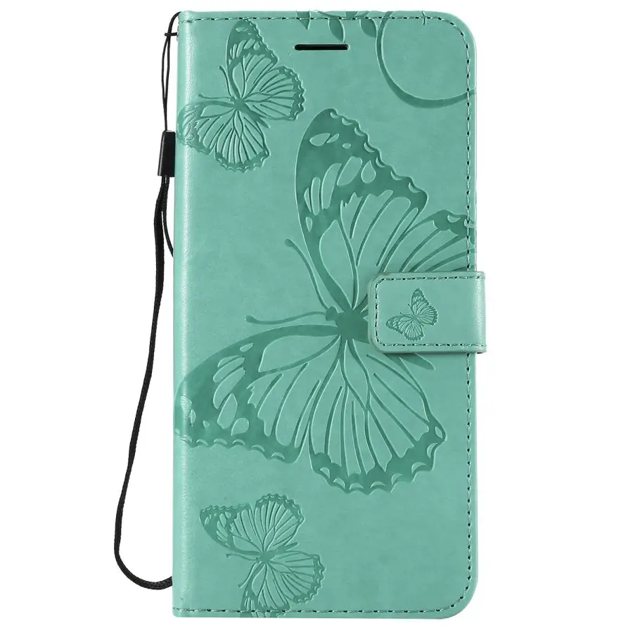 Green Кожаный чехол для huawei Y5 Lite чехол для huawei Y5 Lite чехол DRA-LX5 Y5 3D Бабочка Флип-бумажник чехол для телефона - Цвет: Green