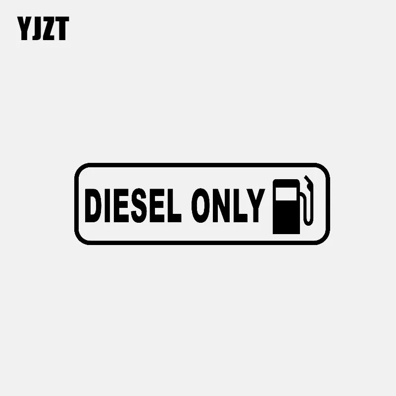 

YJZT 12.7CM*4.1CM DIESEL ONLY Fuel Car Sticker Vinyl Decal Black/Silver C3-0771
