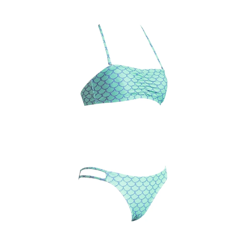Mermaid Swimsuit Bikini Set Girl Tail Ms. Princess 3 Piece Beach Swimwear Vacation |