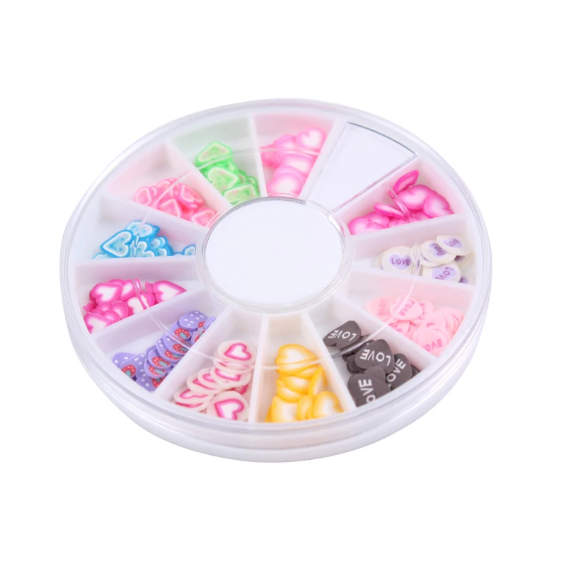 Нейл-арта украшения 3D Полимерная Глина трости наклейки для ногтей Советы колеса