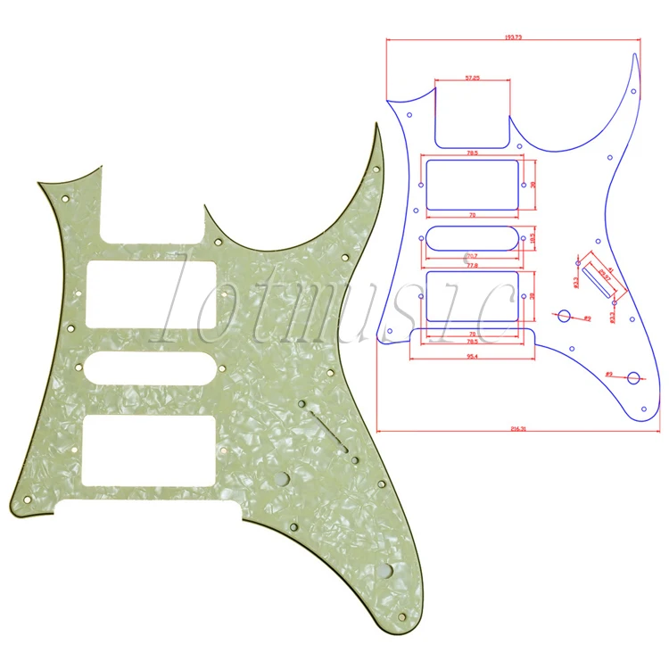 2 шт. светло зеленая жемчужная HSH электрическая гитарная Накладка для Ibanez RG250