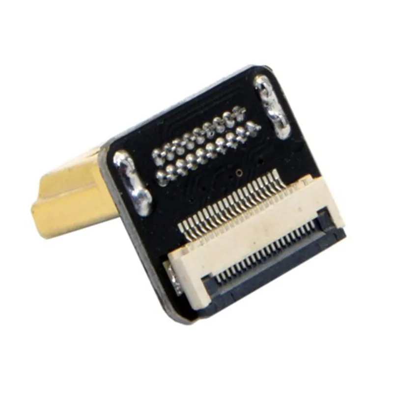 FPV 90 градусов вверх под углом HDMI совместимый тип A Штекерный разъем для HDTV