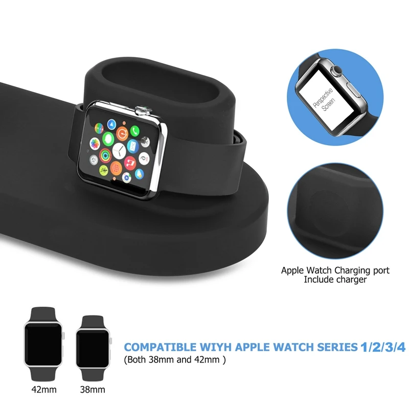 Беспроводное зарядное устройство подставка держатель для iPhone Airpods Apple Watch серия iWatch 1 2 3 4 магнитное Беспроводное зарядное устройство Быстрая 10 Вт 7,5 Вт