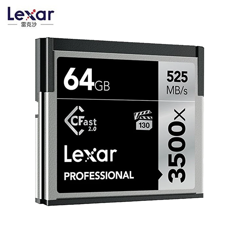 Оригинальный Lexar натуральная Cfast2.0 карта памяти 32 Гб 128 г 3500X до 525 м/с 64 256 для камеры