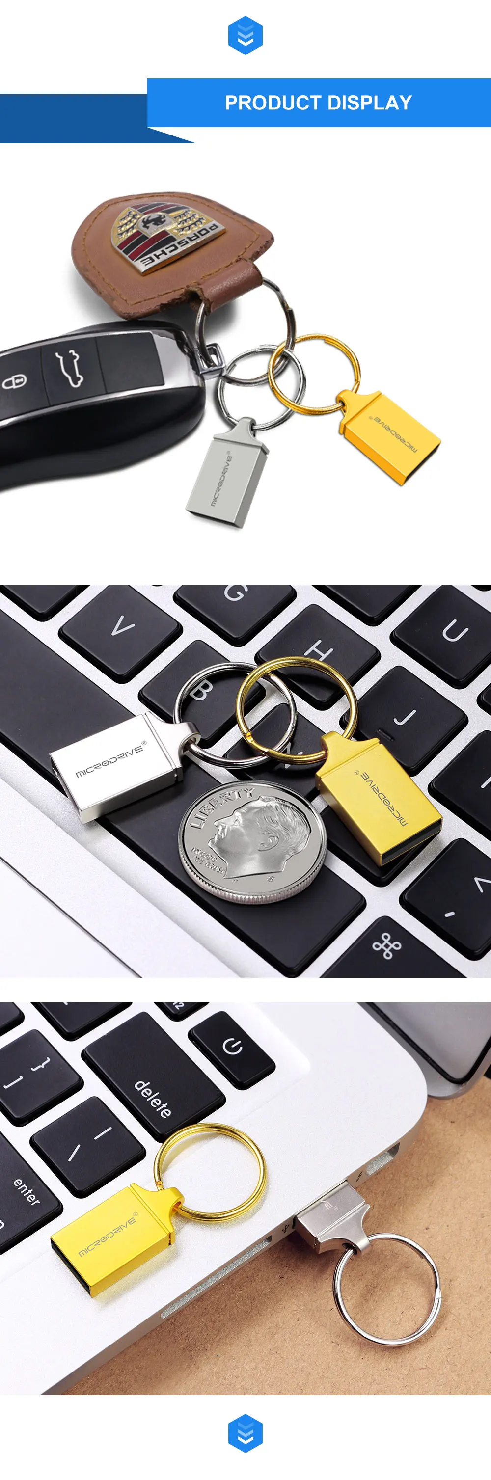 Супер мини USB флеш-накопитель 8 ГБ 16 ГБ 32 ГБ 64 Гб карта памяти USB ключ с кольцом для ключей Micro Mini USB ручка-диск может печать логотипа