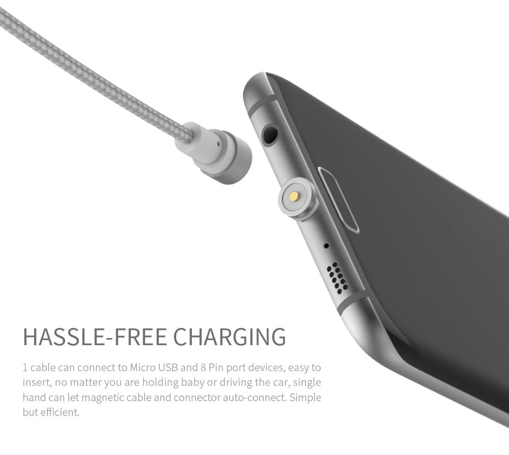 WSKEN USB Type C magnetic charging Type-C Round Cable For Samsung S8 Oneplus Xiaomi 4C 5 Nexus 5X cable charger | Мобильные телефоны